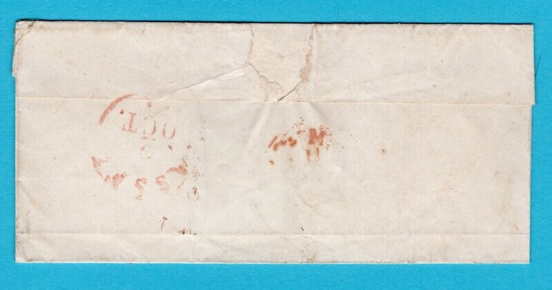 NEDERLAND omslag 1853 Kampen "Na Posttijd" naar Assen