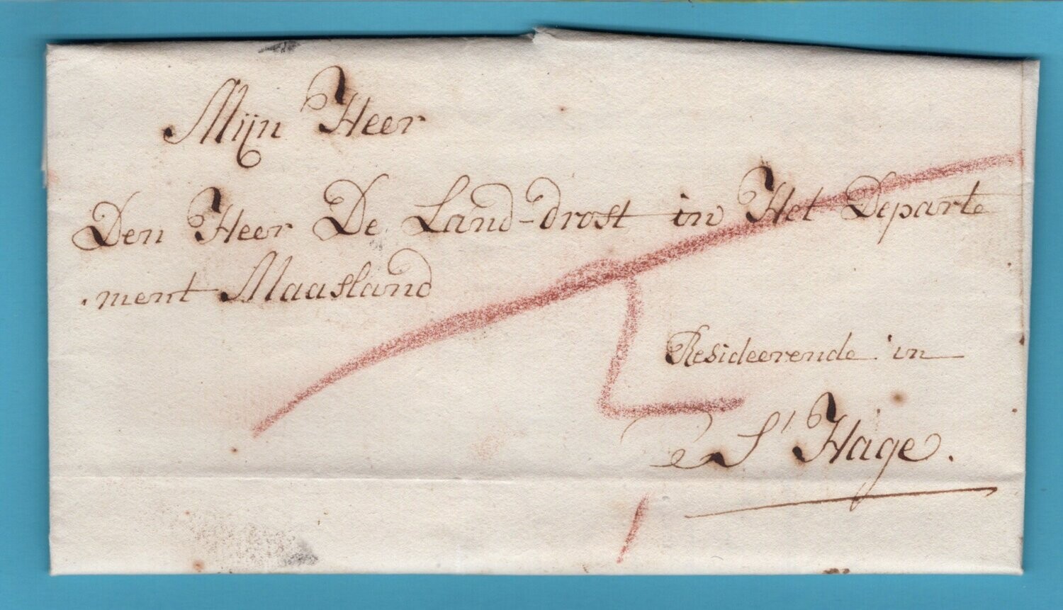 NEDERLAND brief 1807 Rijnsburg naar Den Haag