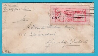 USA Clipper brief 1941 USA vanaf undercover adres naar Nederland