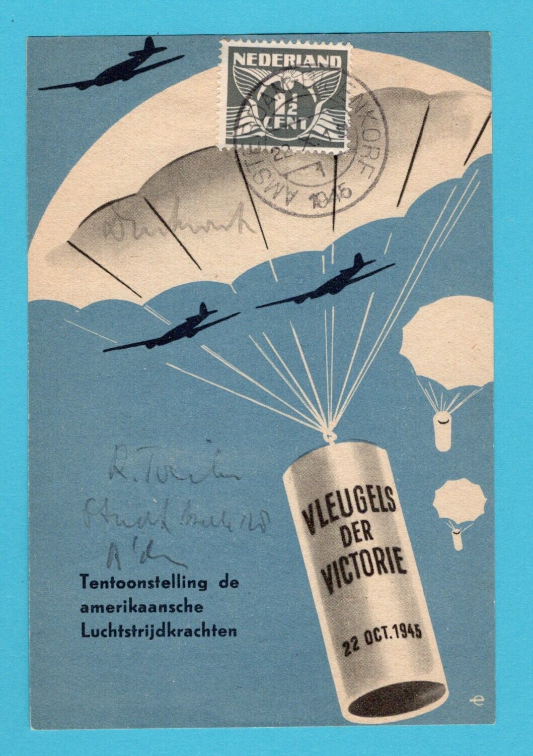 NEDERLAND luchtmacht tentoonstelling 1945 de Bijenkorf