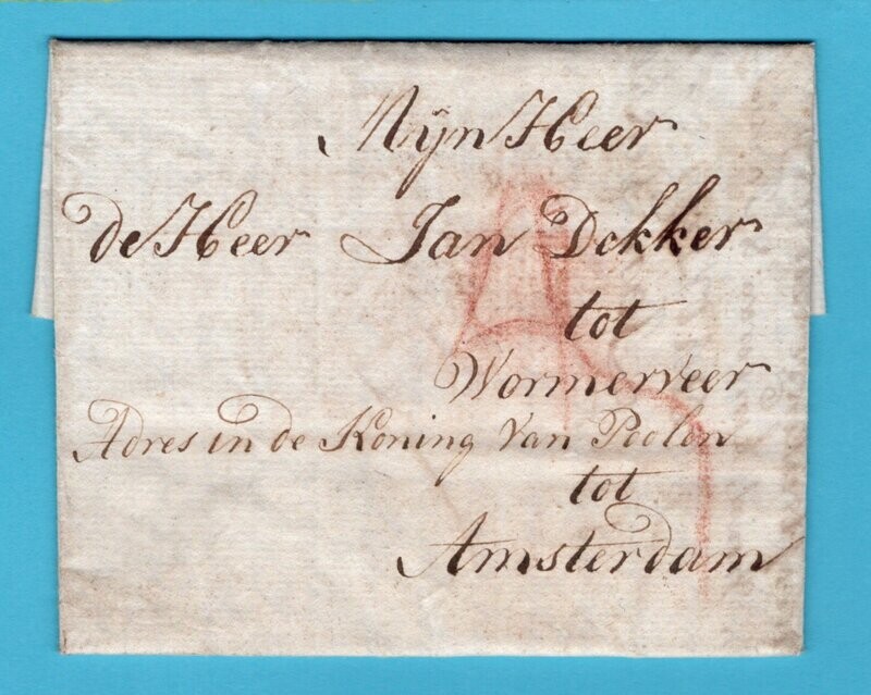 NEDERLAND Kasteleinsbrief 1789 Nijmegen naar "Koning van Polen"