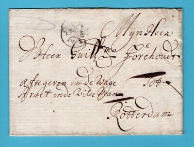NEDERLAND kasteleinsbrief 1695 Amsterdam 3 stuiver - 