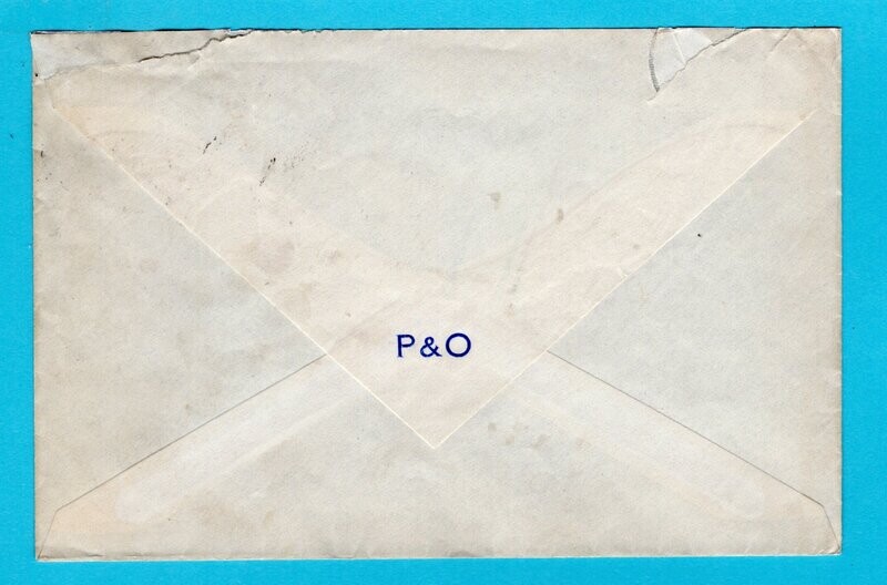 CURAÇAO scheepsbrief Engelse frankering 1938 P&amp;O Willemstad