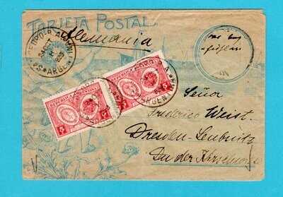 ARGENTINA Tarjeta Postal 1928 San Pedro to Germany