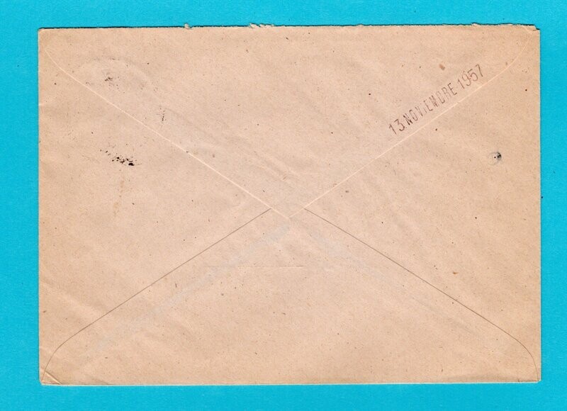 ARGENTINA cover 1957 with ship cancel