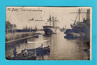 ARGENTINA photocard Harbor 1904 Buenos Aires to France
