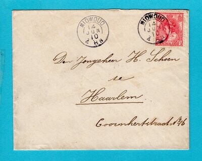 NEDERLAND brief 1910 Midwoud kleinrond