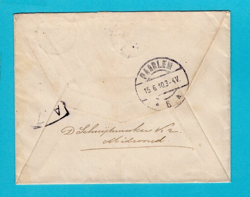 NEDERLAND brief 1910 Midwoud kleinrond