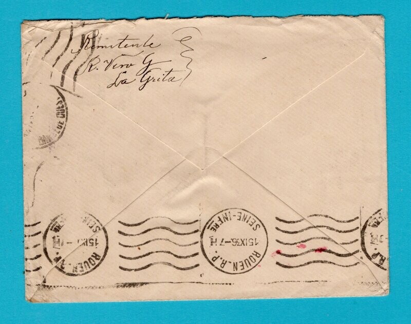 VENEZUELA R cover 1936 Maracaibo to France