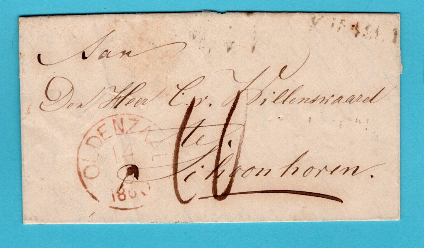 NEDERLAND brief 1860 Ootmarsum-Schoonhoven Gouda afgeschreven