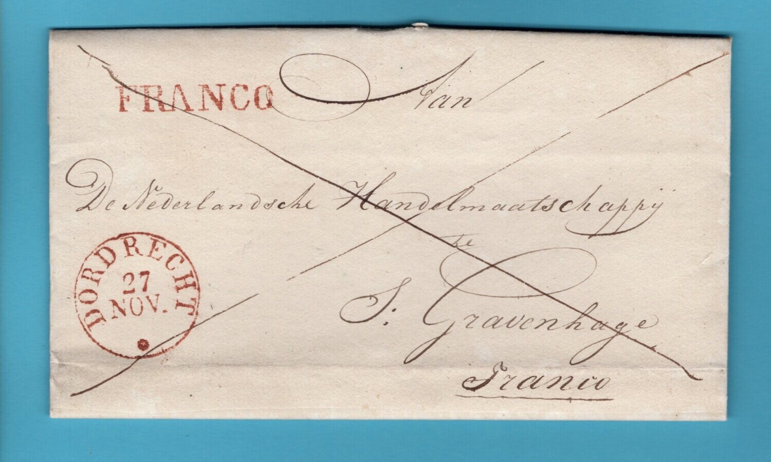 NEDERLAND brief 1829 Alblasserdam geschreven &quot;Albsd&quot;