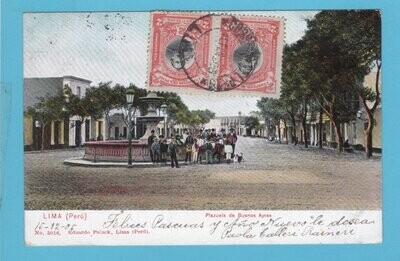 PERU PPC 1906 Lima to France