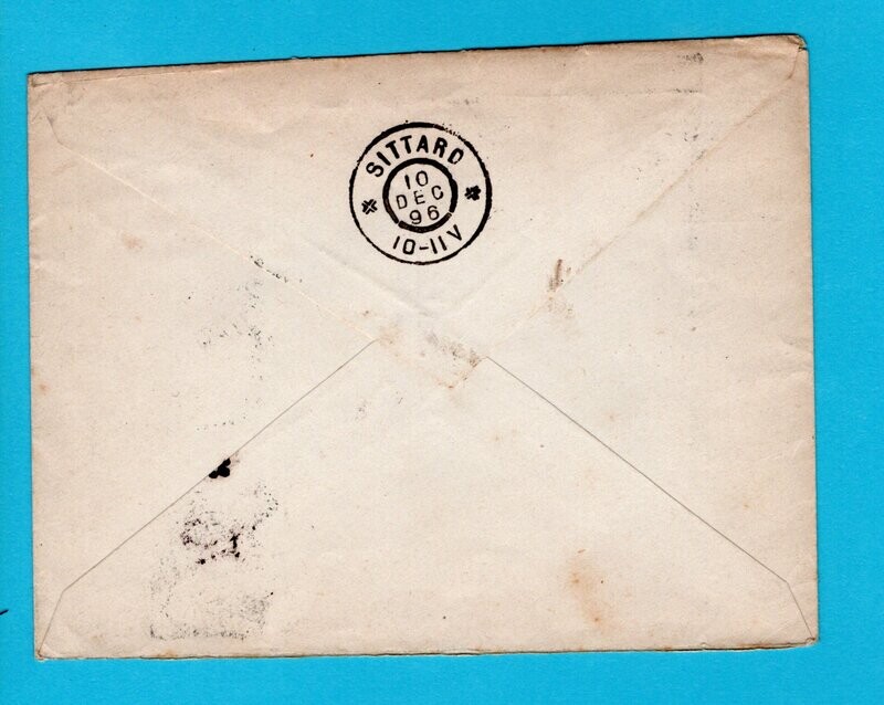 NEDERLAND envelop 1896 's Hertogenbosch beport te Sittard