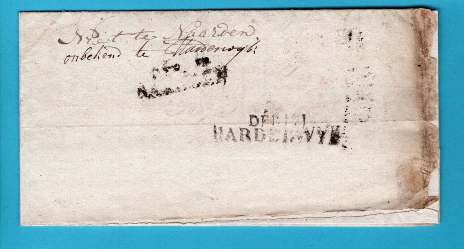 NEDERLAND Déb.121 Harderwijk op militaire brief 1816 Den Bosch