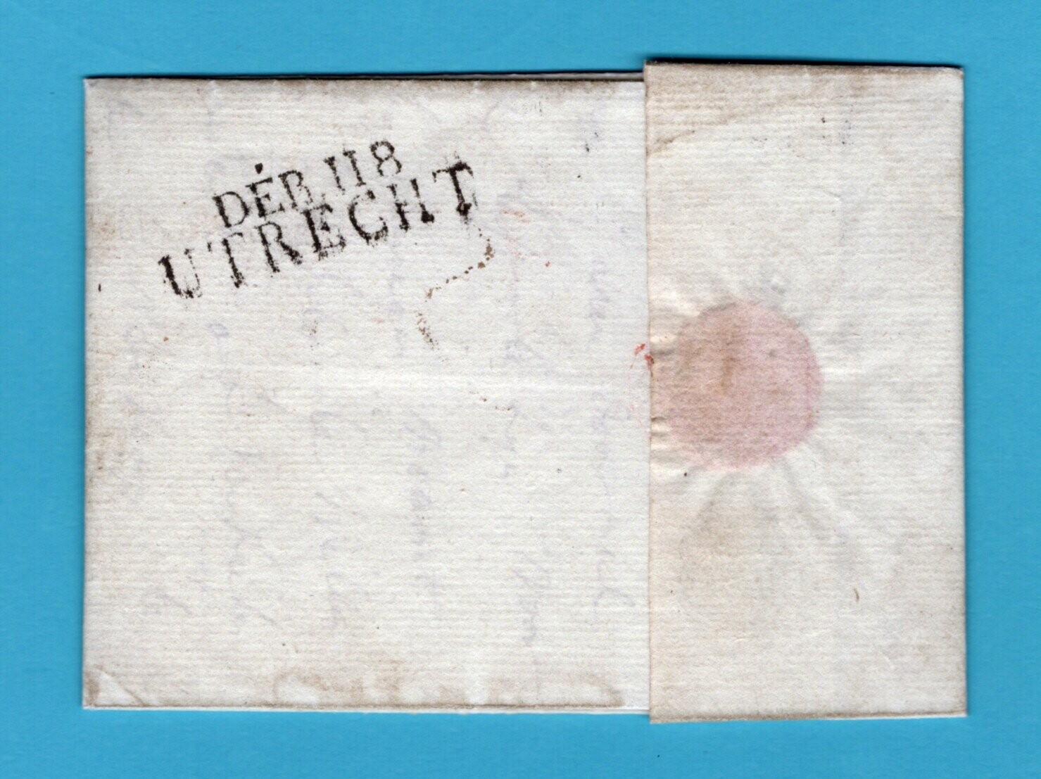 NEDERLAND Déb.118 Utrecht op brief 1824 Brussel naar Aalsmeer