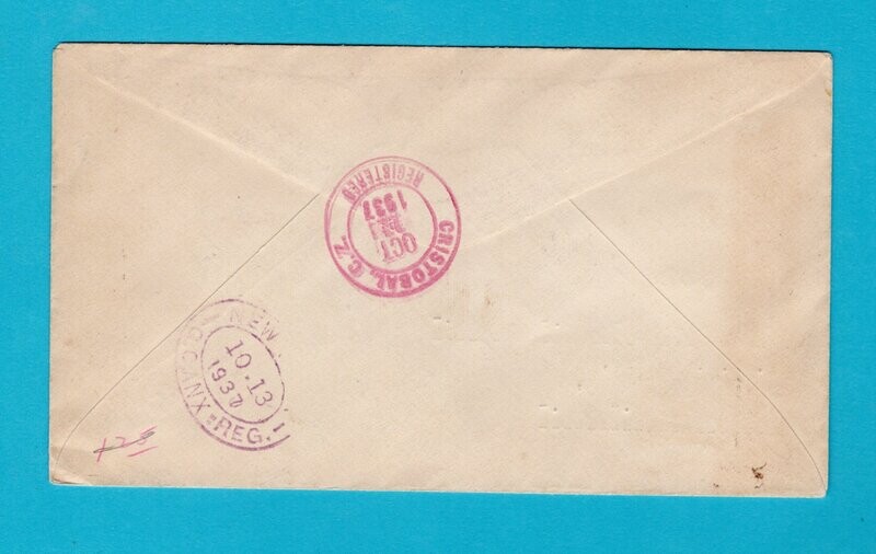 BOLIVIA R air cover 1937 La Paz by Panagra to USA