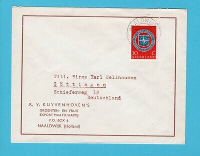NEDERLAND brief 1959 Naaldwijk naar Duitsland