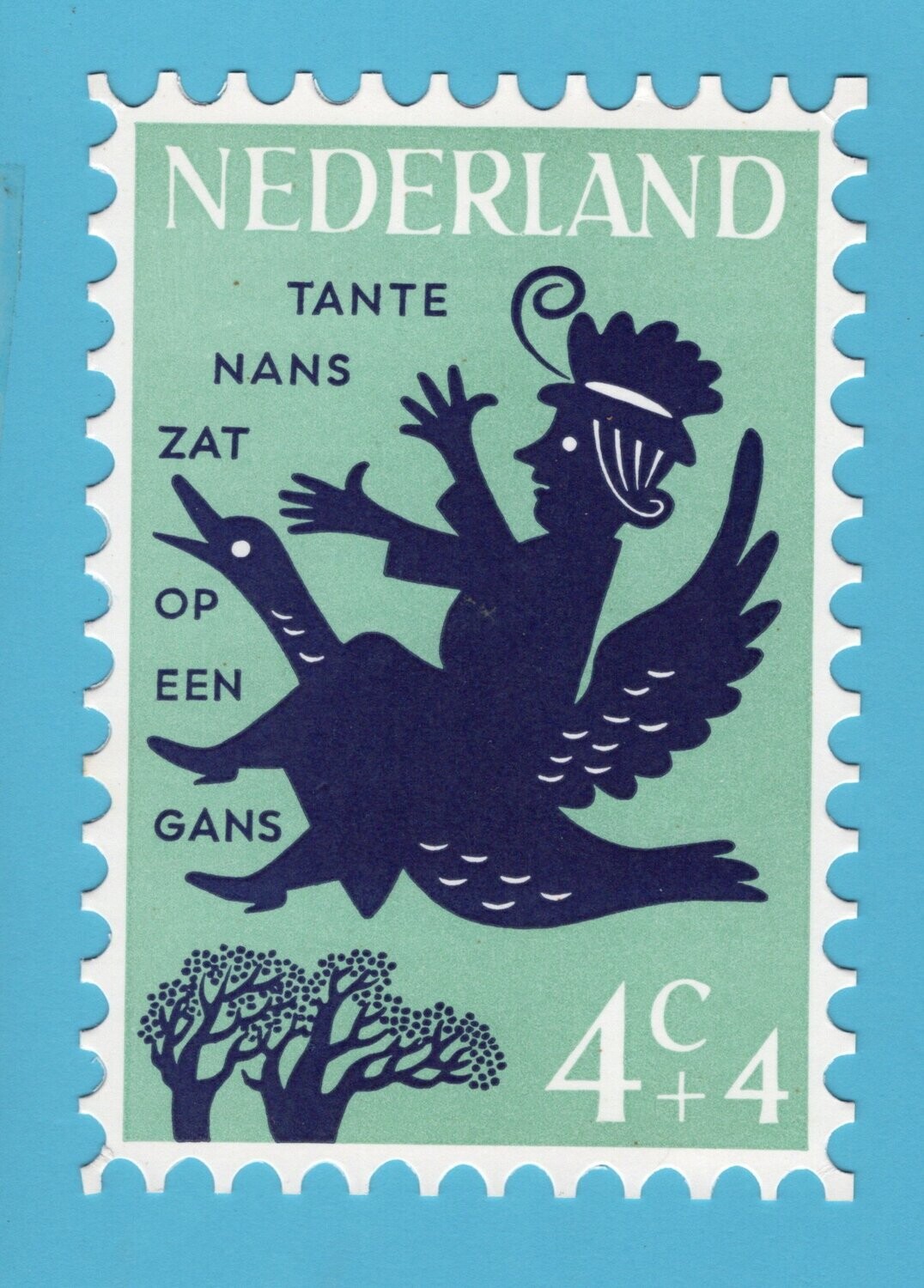 NEDERLAND kinder bedank kaart 1963 type II