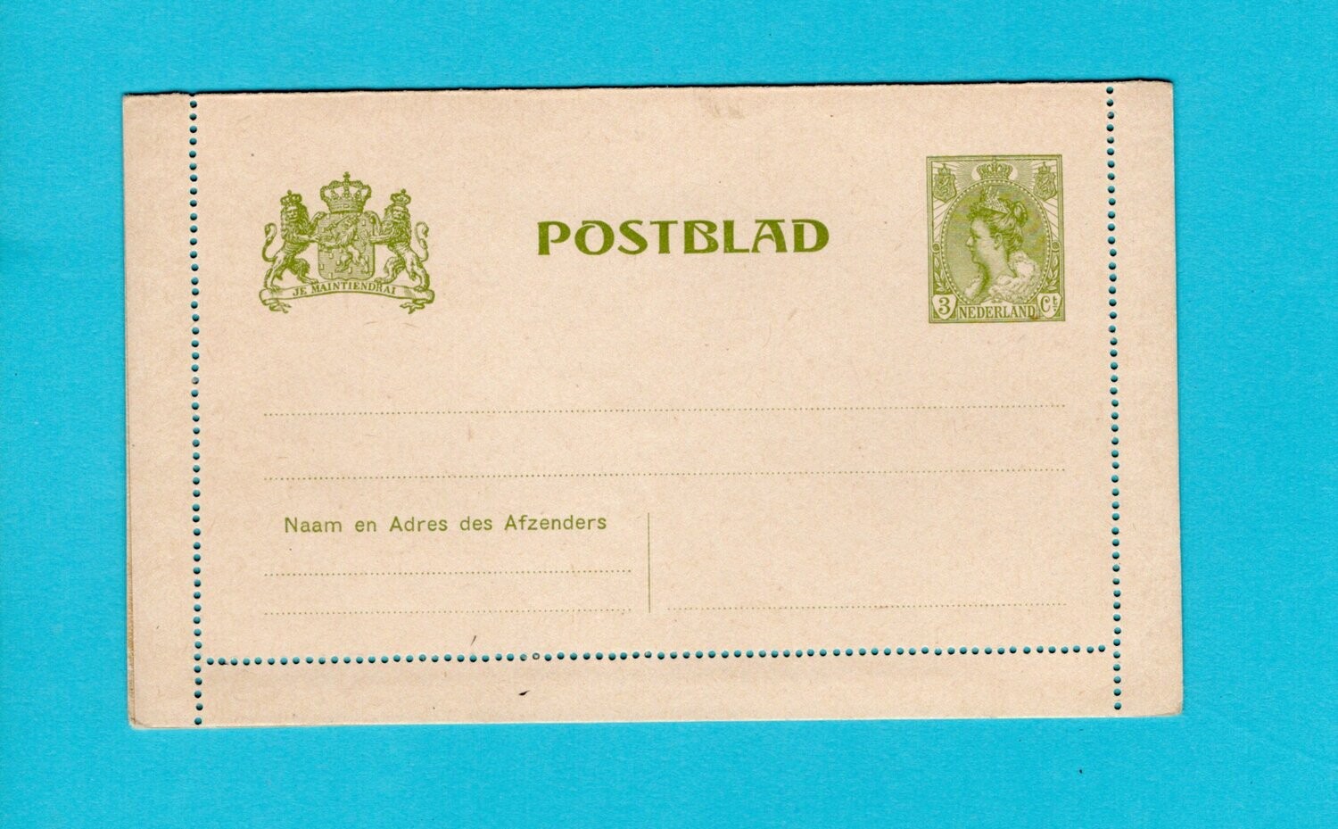 NEDERLAND postblad 1907 Geuzendam 11 **