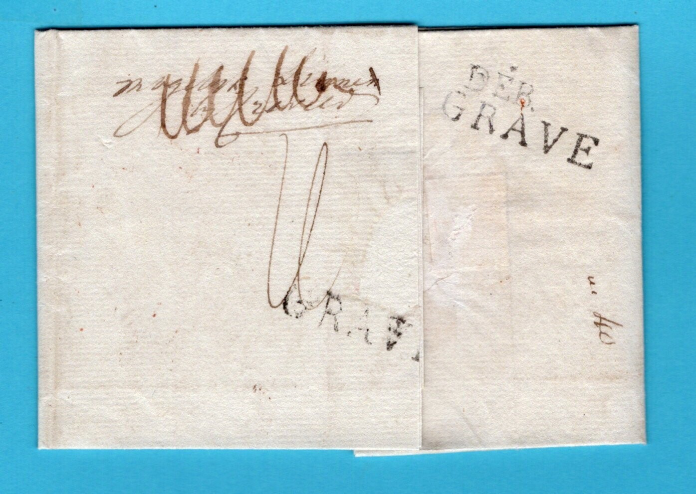 NEDERLAND brief 1818 Antwerpen met Déb Grave