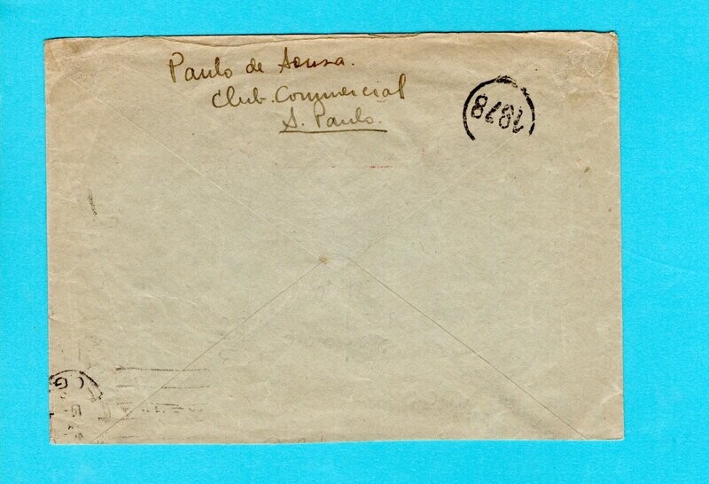 BRAZIL air cover 1933 São Paulo to Argentina