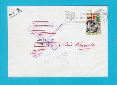 NEDERLAND brief 1979 Amsterdam van het begin van de Postcode