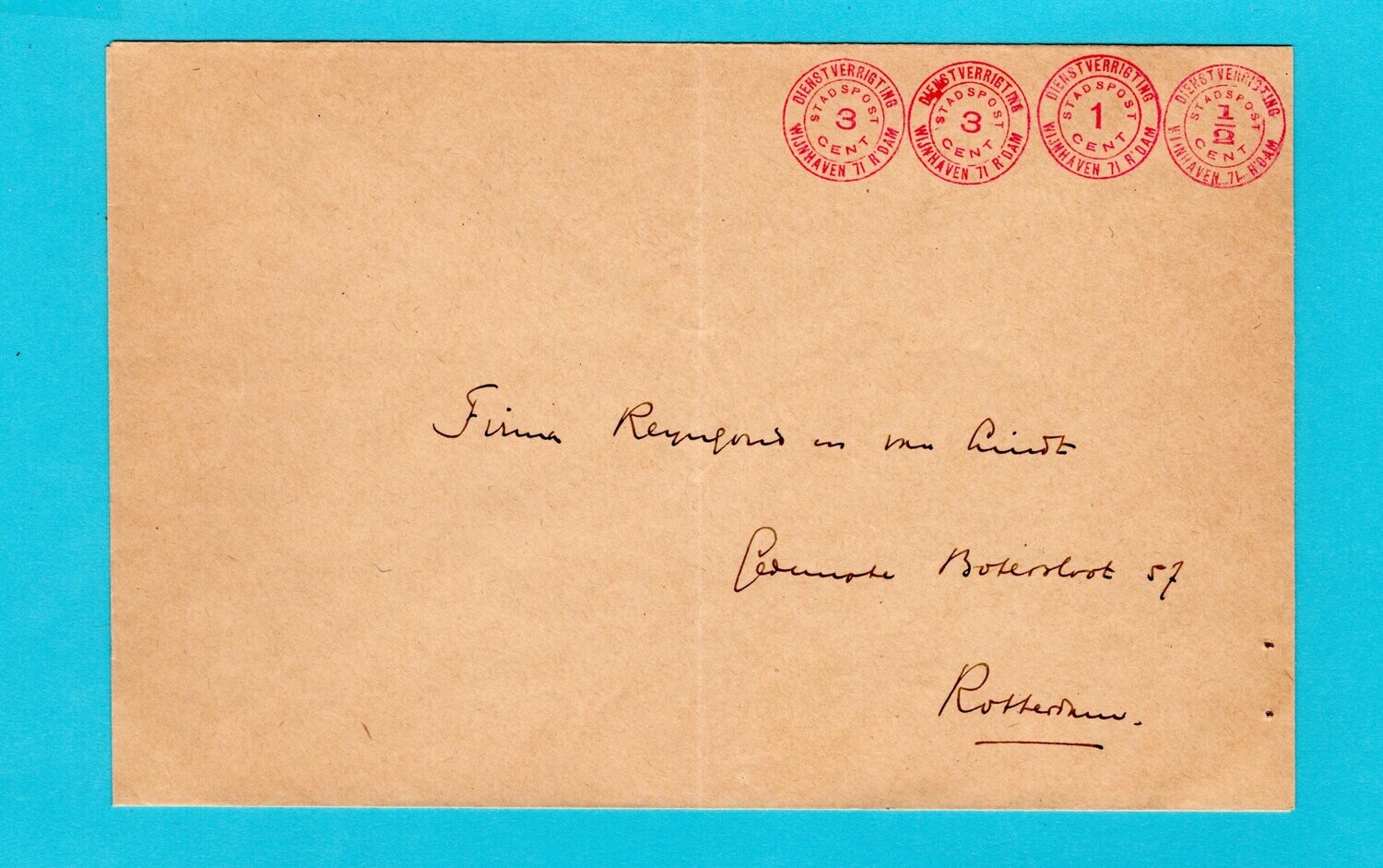 NEDERLAND stadspost 7,5ct Rotterdam Wijnhaven