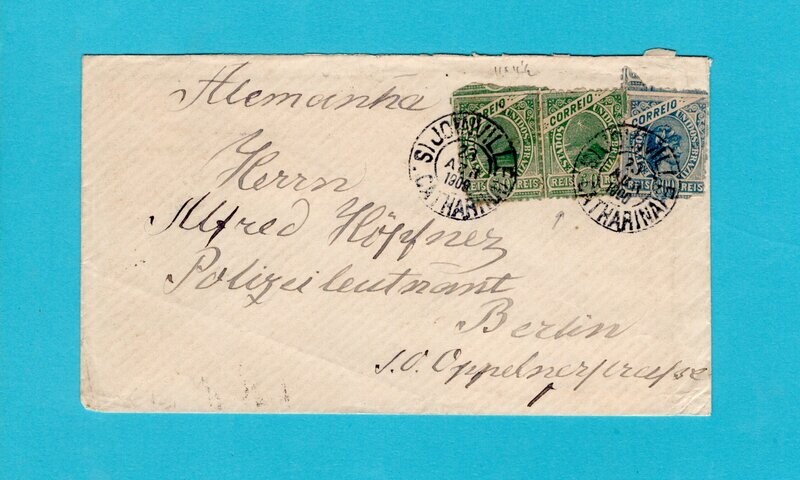BRAZIL cover 1900 Joinville to Germany