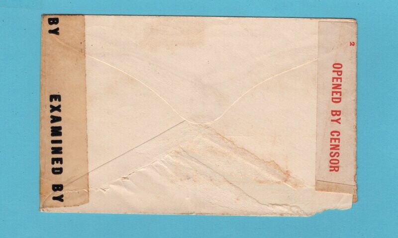 AUSTRALIA censored cover 1945 to Curaçao