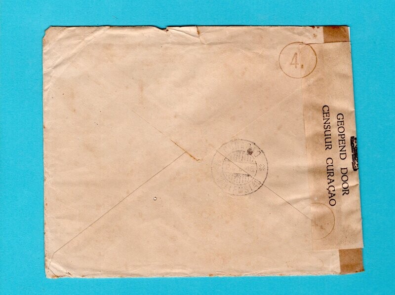 NEDERLAND brief 1945 Maastricht naar Curaçao