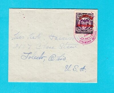 COLOMBIA cover 1925 S.S. Santa Maria United Fruit Cy to USA