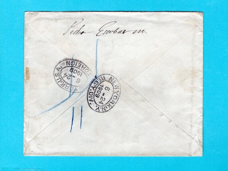 COLOMBIA R cover 1909 to Germany
