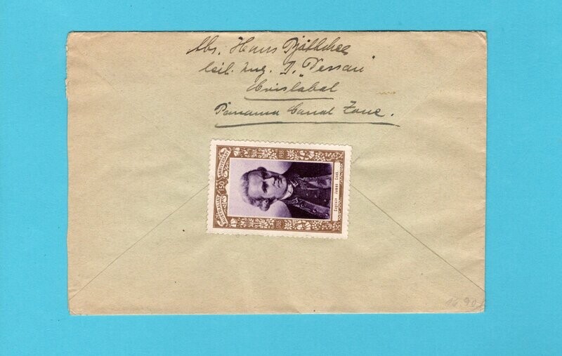 PANAMA air cover 1933 Colon to Germany