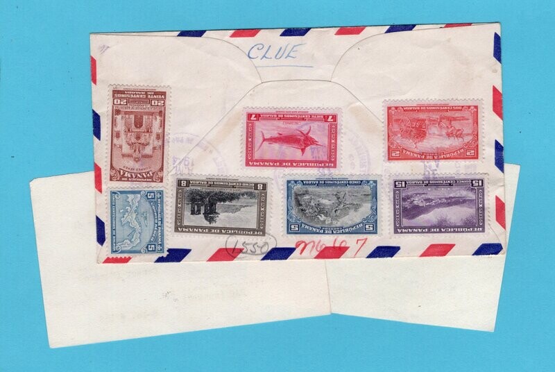 PANAMA censored cover 1944 to Curaçao with 2 notes censor