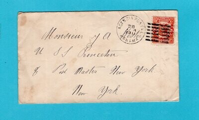 PANAMA cover 1911 to S.S. Princeton, New York USA