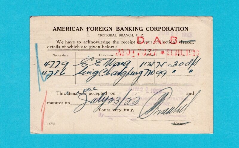 PANAMA CANAL ZONE postal card 1929 to New Orleans - Germany