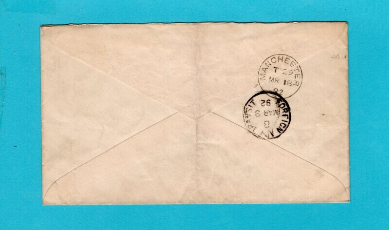 COSTA RICA postal envelope 1892 San José to England