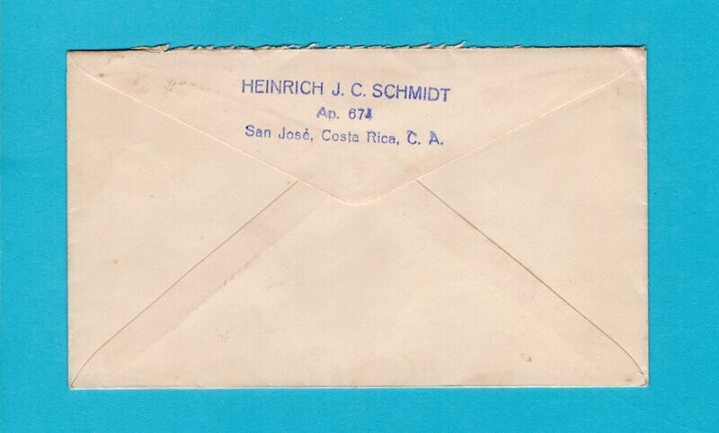 COSTA RICA envelope 1933 San José to Germany