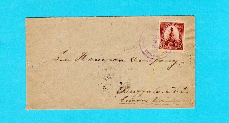 EL SALVADOR cover 1906 Sonsonate to USA