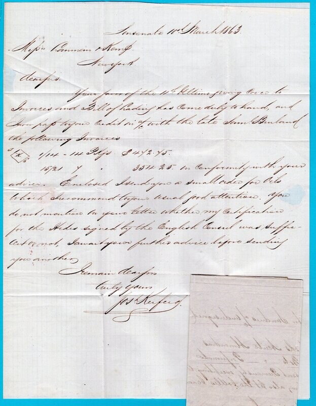 EL SALVADOR entire 1863 Acajutla Franco to USA