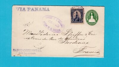 EL SALVADOR envelope 1903 San Salvador to France