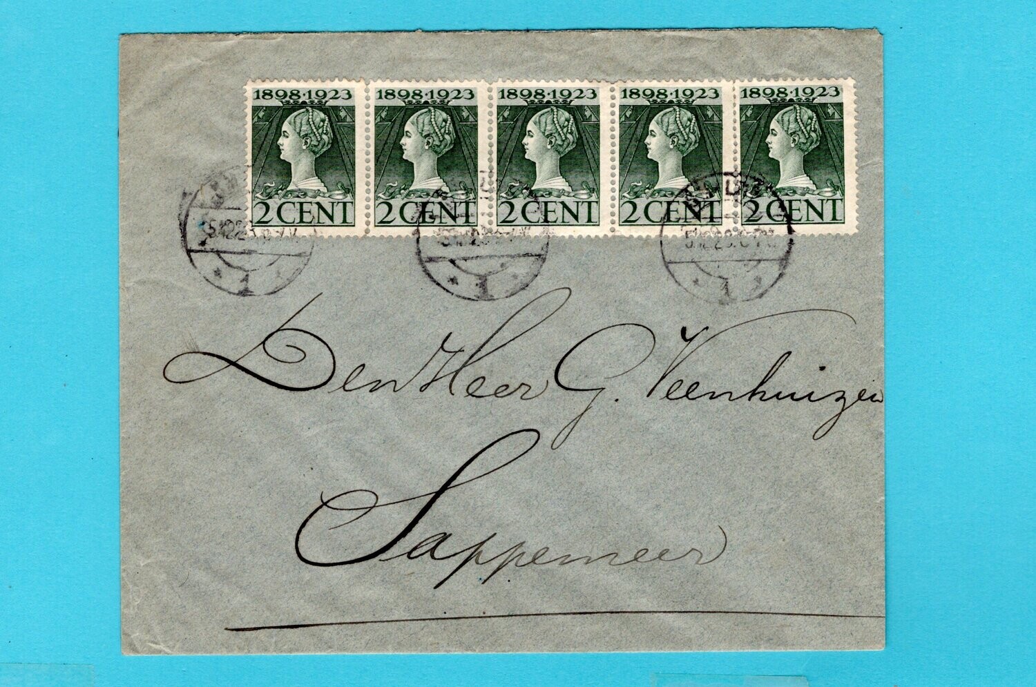 NEDERLAND brief 1923 Smilde naar Sappermeer