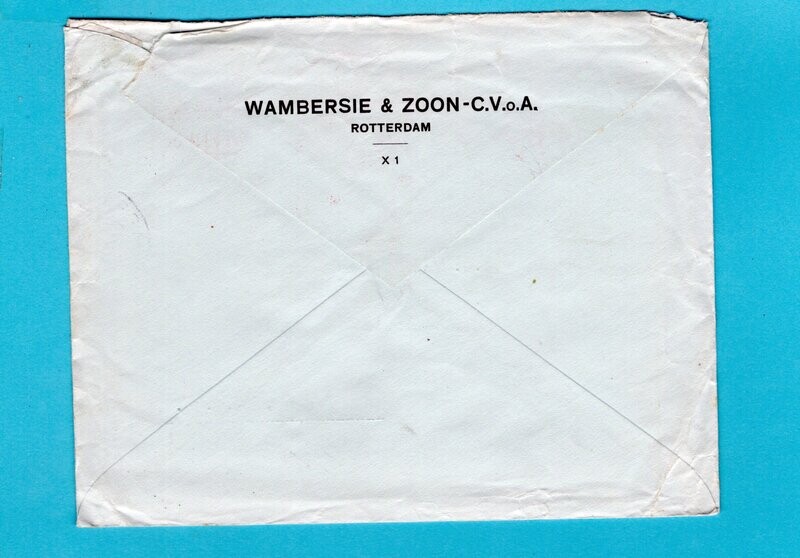 NEDERLAND brief 1941 Rotterdam roodfrankering Wambersie