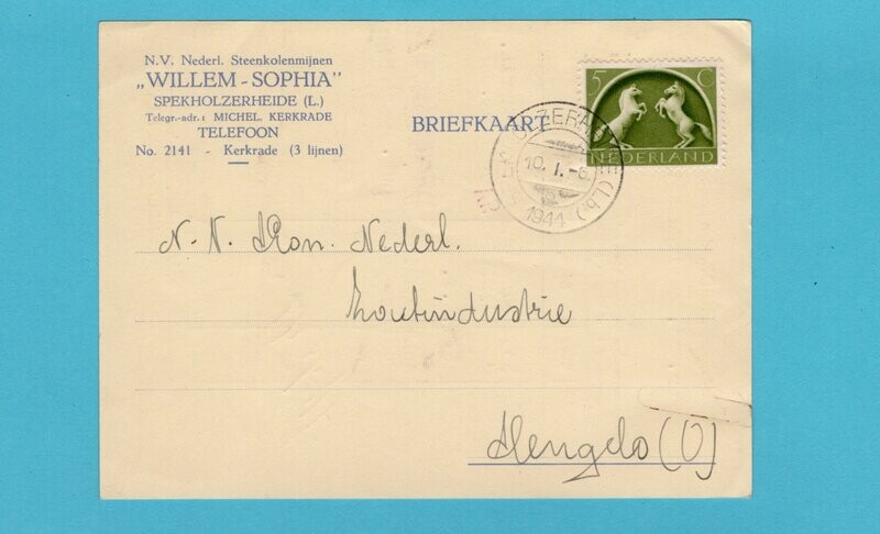 NEDERLAND briefkaart 1944 Spekholzerheide naar Hengelo