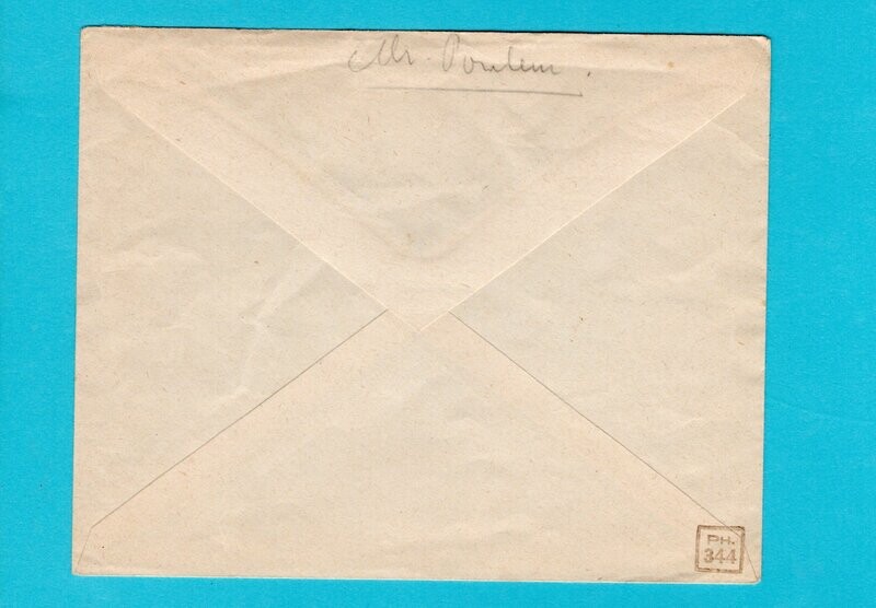 NEDERLAND brief 1942 Amsterdam speciaal R label Dag v.d. Postzegel