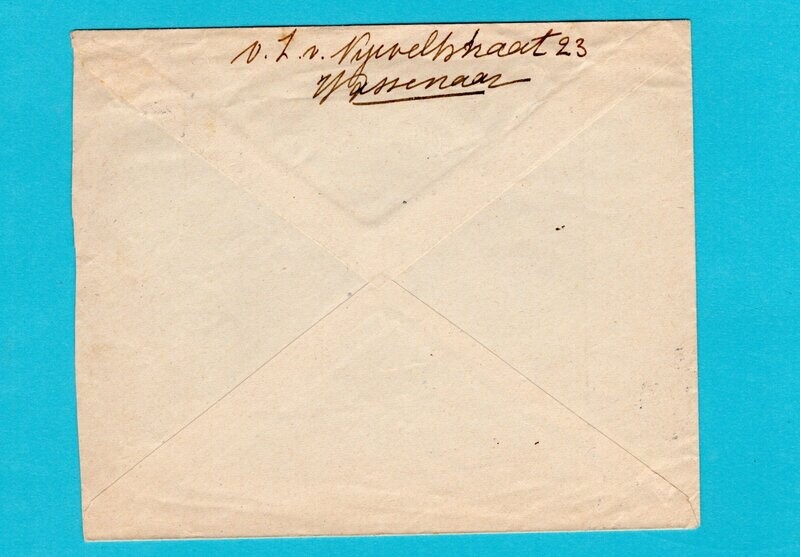 NEDERLAND R brief 1942 Wassenaar Den Deijl naar Amsterdam