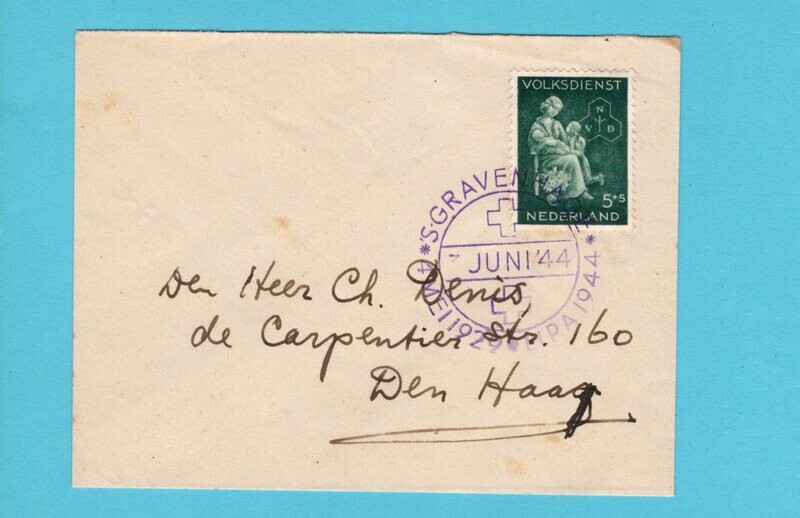 NEDERLAND brief Winterhulp 1944 's Gravenhage LIPA
