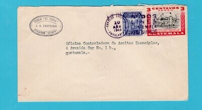 GUATEMALA cover 1949 Ambulante Guatemala-Pto Barrios