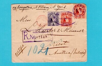 GUATEMALA R cover 1895 Guatemala to Triest