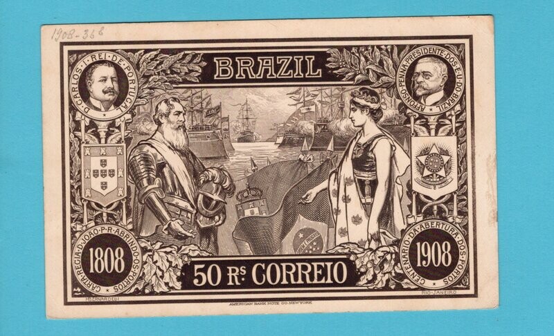 BRAZIL illustrated postal card 1909 Parahyba do Sul